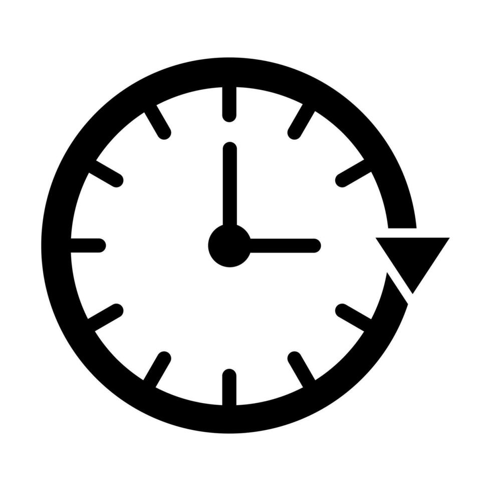 design de ícone no sentido horário vetor