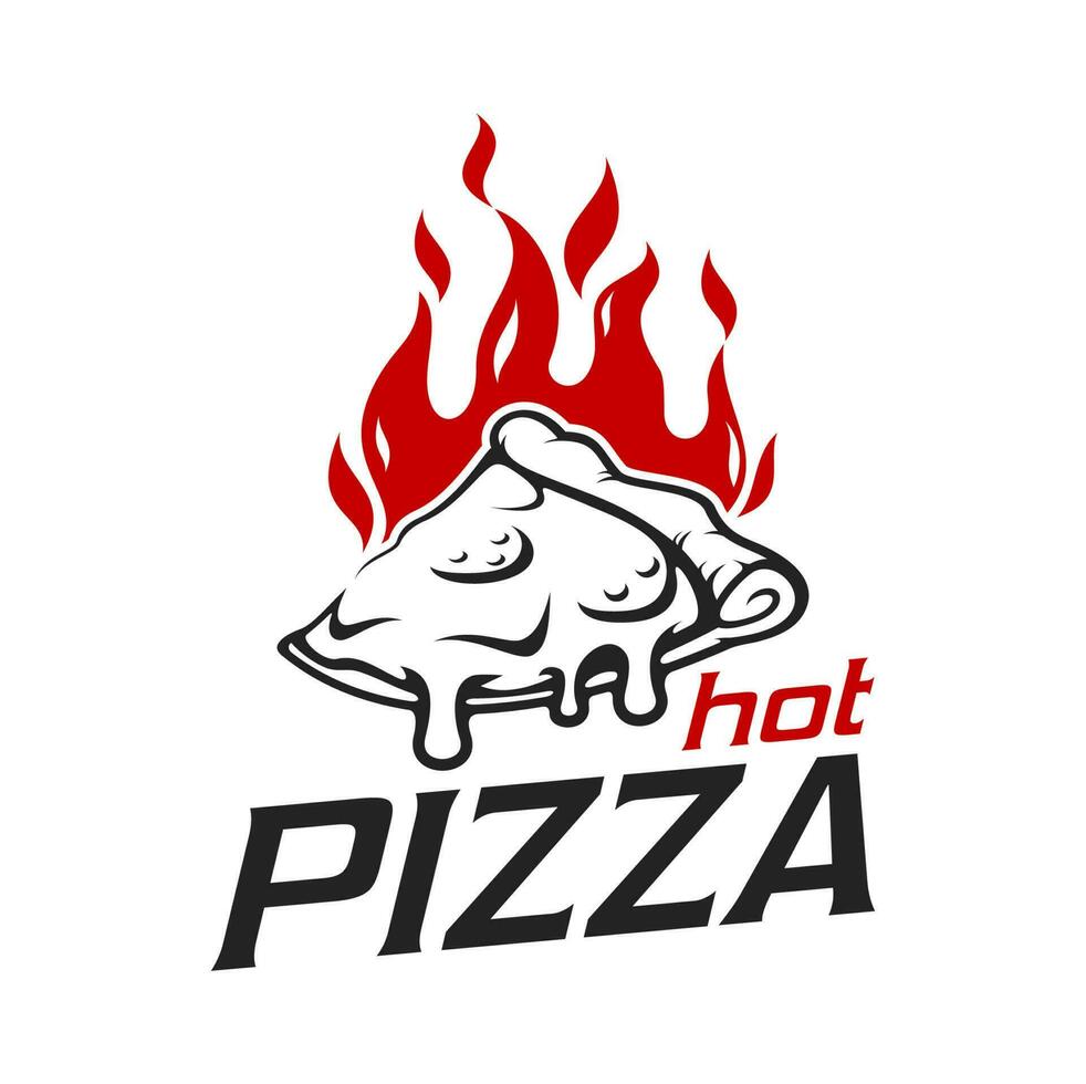 pizza ícone para pizzaria ou italiano restaurante placa vetor