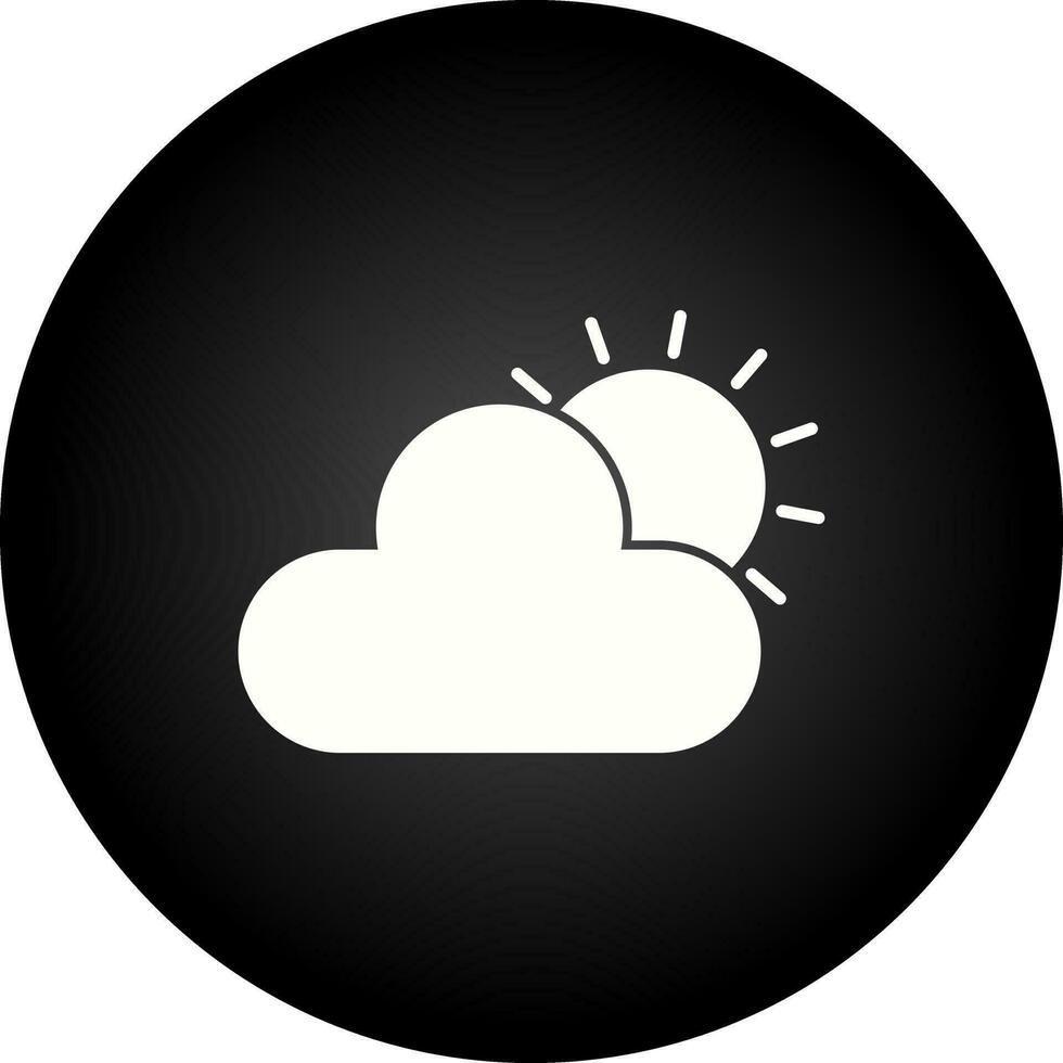 ícone de vetor de nuvem de sol