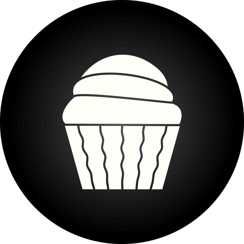 ícone de vetor de muffin de creme