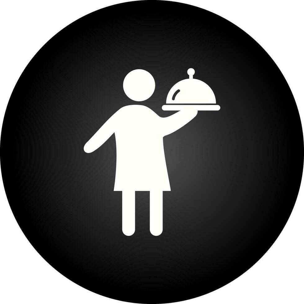 homem servindo ícone de vetor de comida