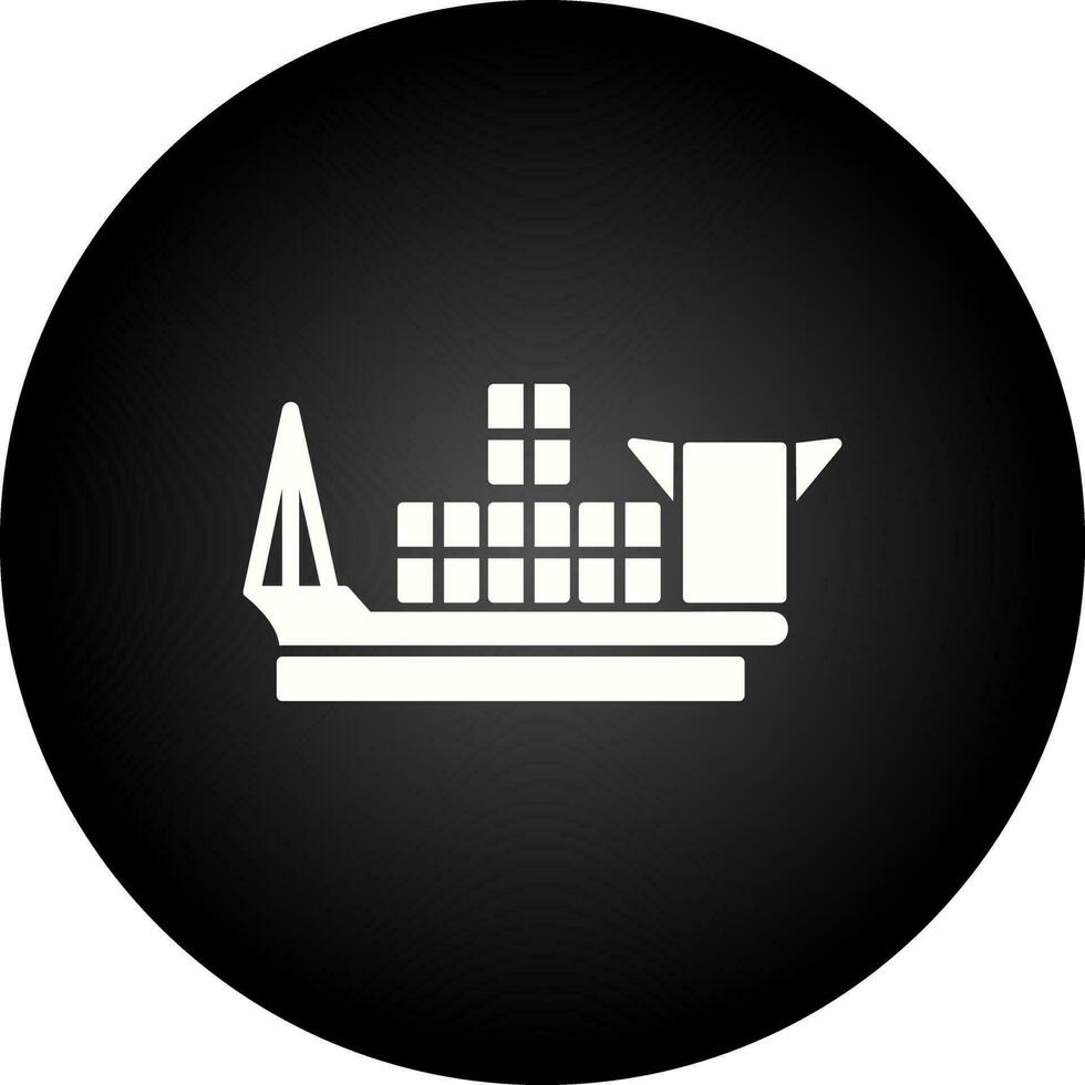 ícone de vetor de navio de carga