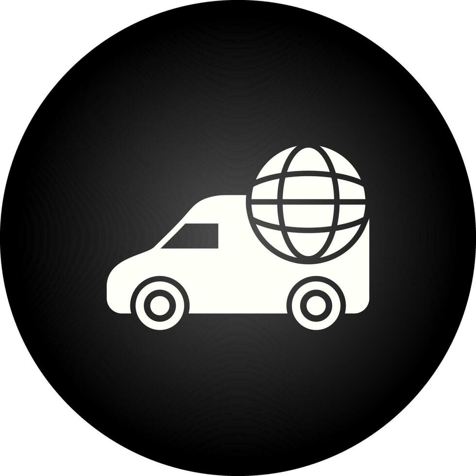 ícone de vetor de entrega global