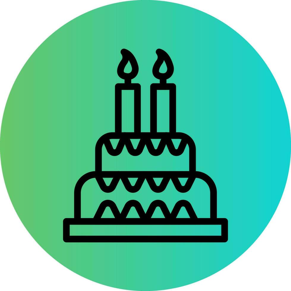 design de ícone de vetor de bolo de aniversário