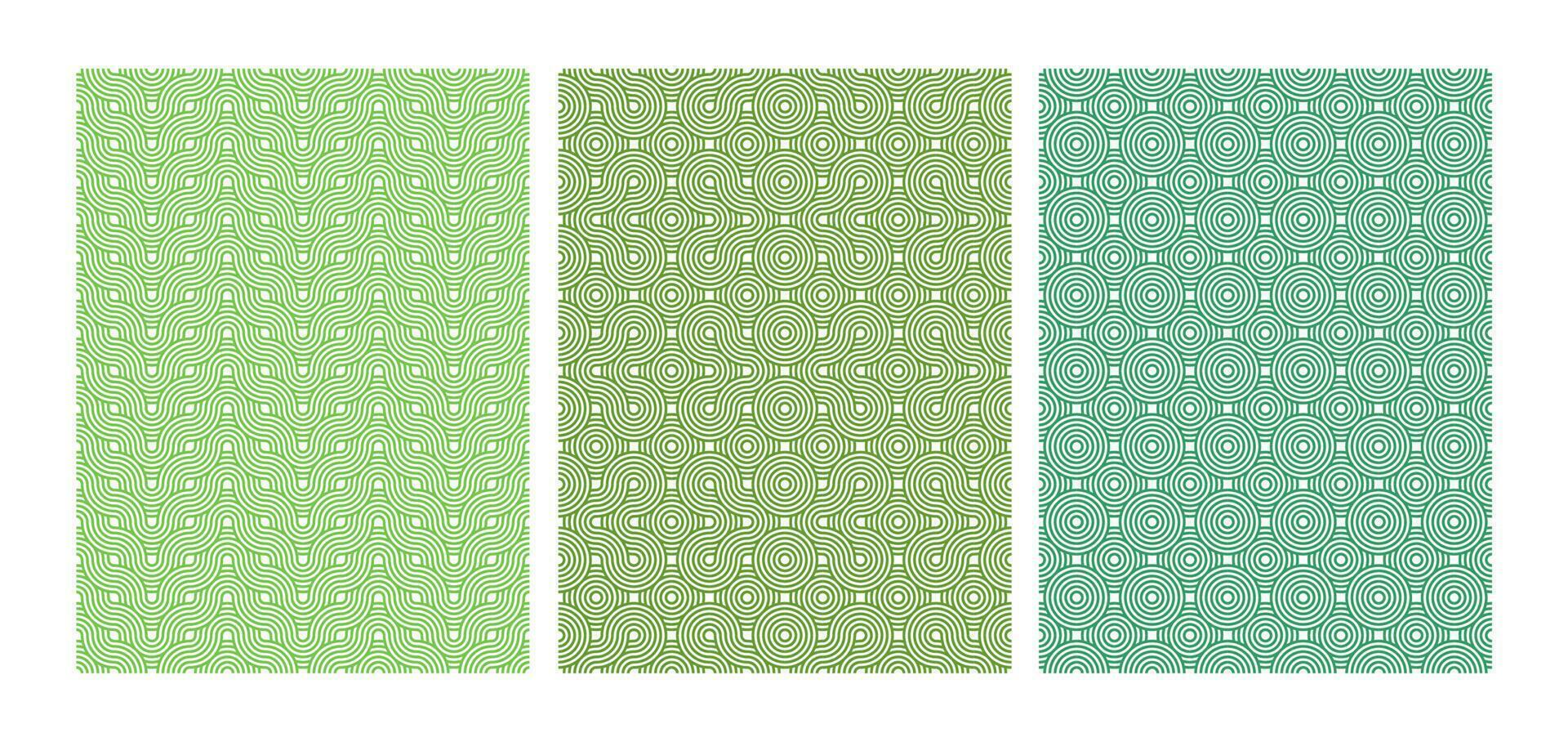 conjunto do chinês e Japão arredondado textura isolado em branco fundo. desatado geométrico Projeto coleção. vetor