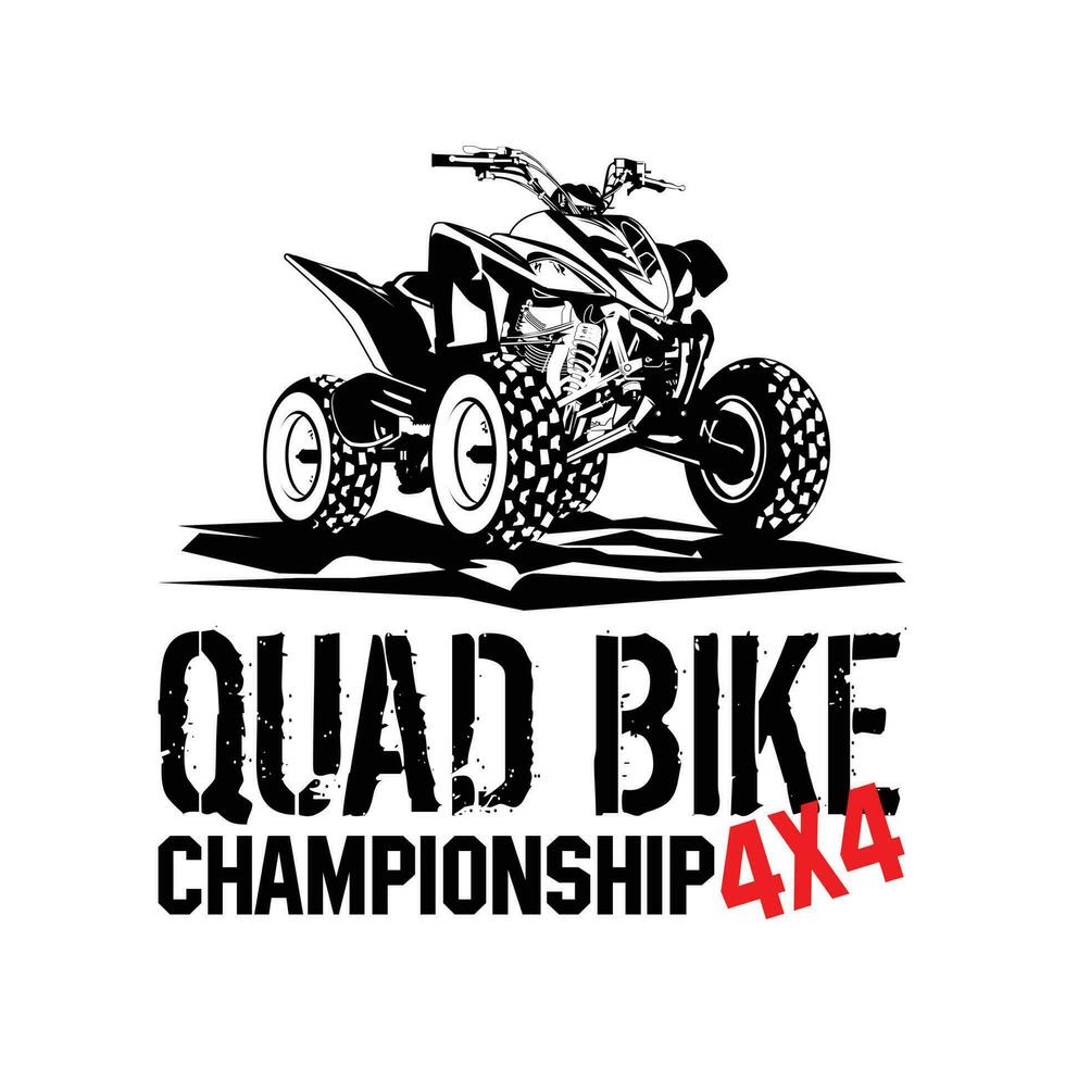 quad bicicleta campeonato 4x4 ilustração vetor