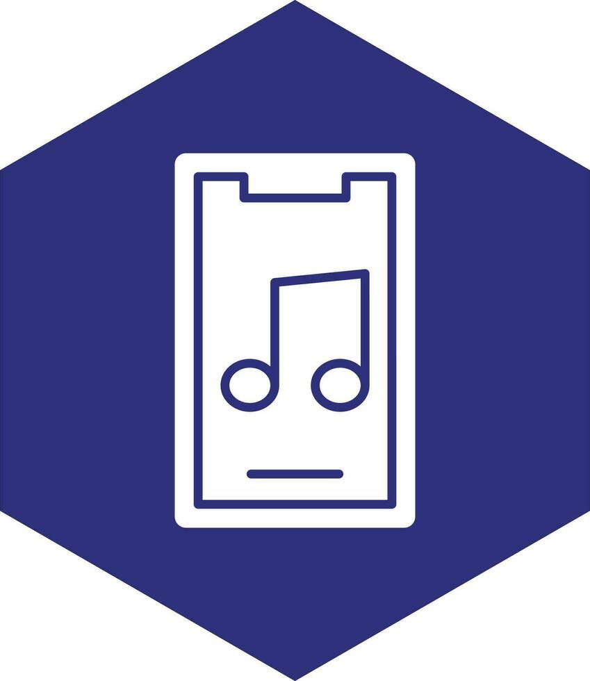 Móvel música aplicativo vetor ícone Projeto