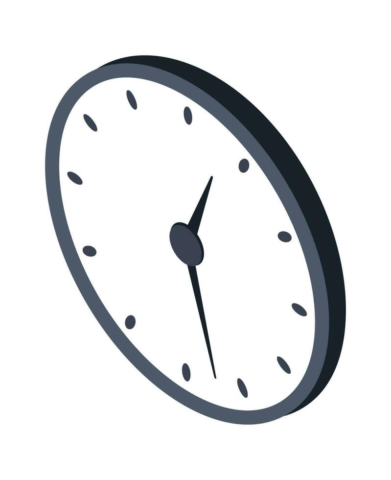 isométrico relógio parede ícone para jogos Projeto isolado vetor