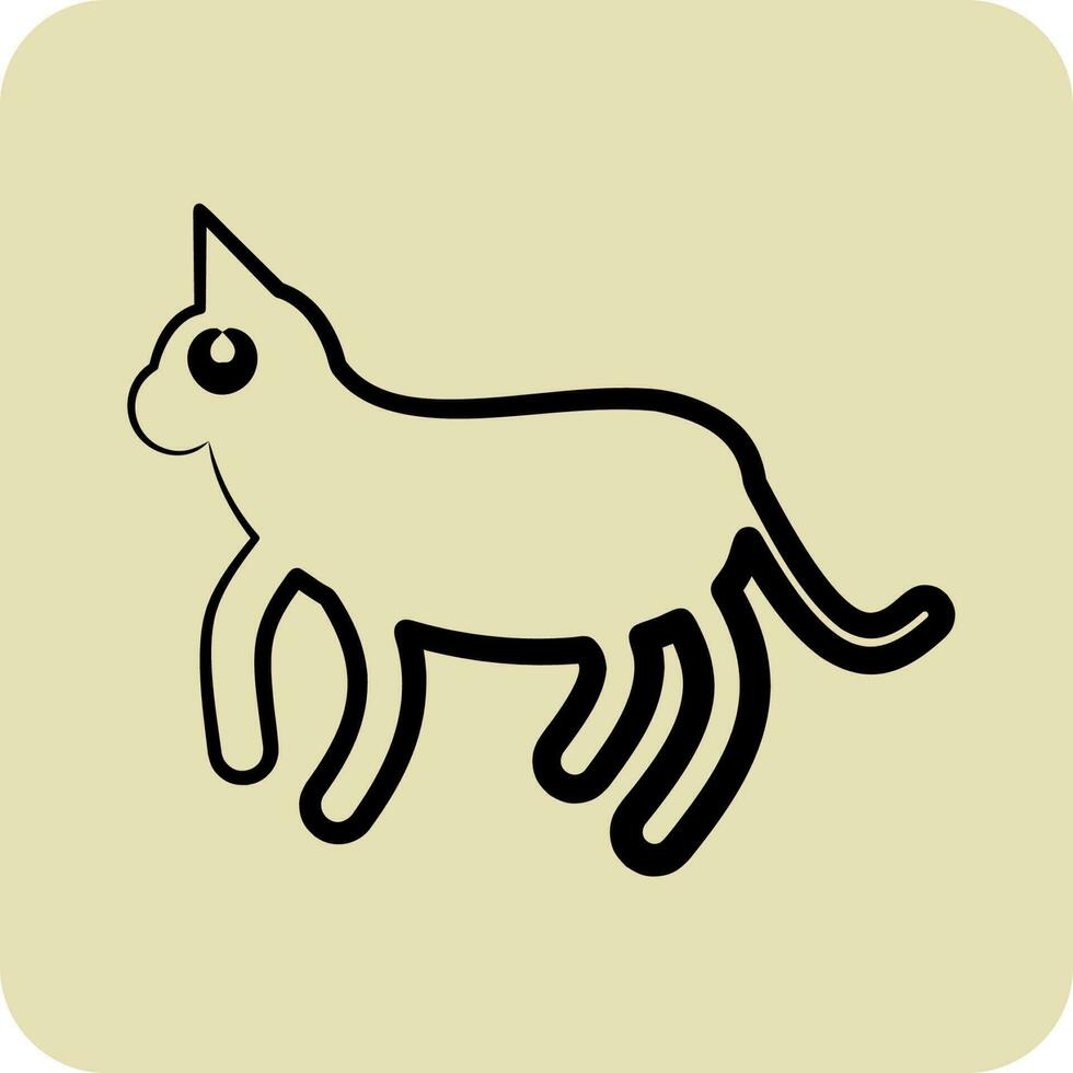 ícone gato. relacionado para doméstico animais símbolo. glifo estilo. simples Projeto editável. simples ilustração vetor