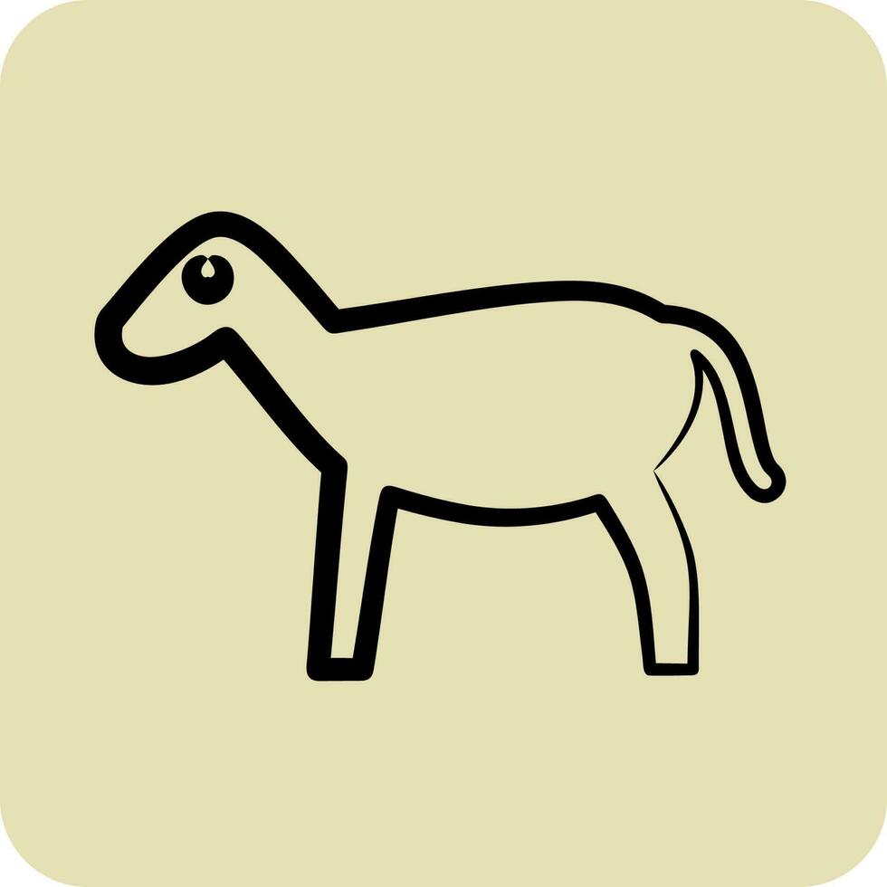 ícone cabra. relacionado para eid al adha símbolo. glifo estilo. simples Projeto editável. simples ilustração vetor
