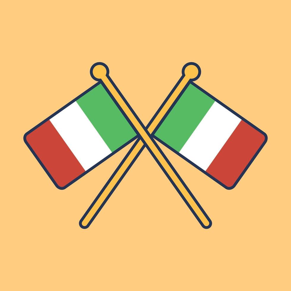 ícone da bandeira da itália vetor