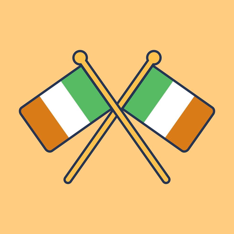 ícone da bandeira da irlanda vetor