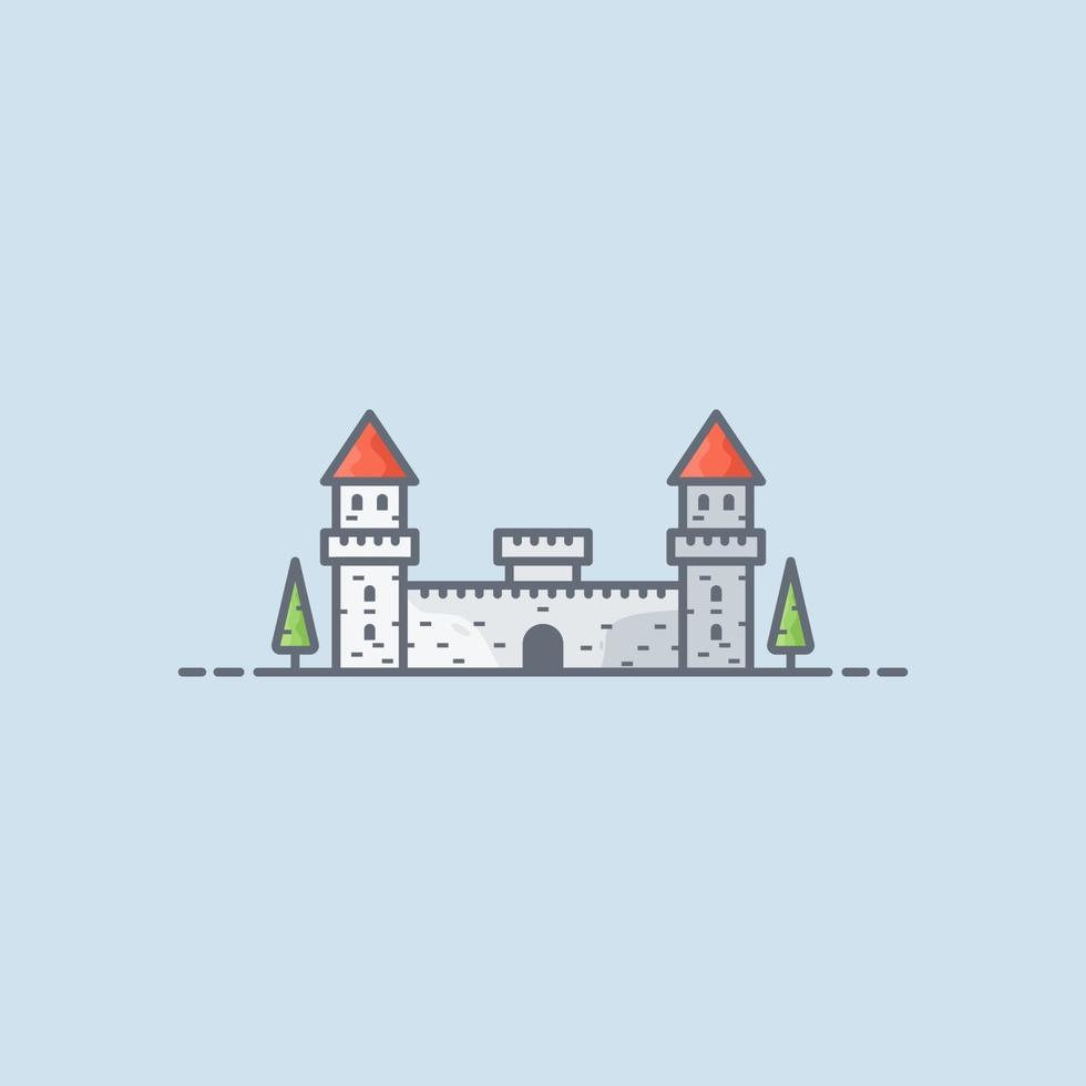 ilustração vetorial de construção de castelo vetor