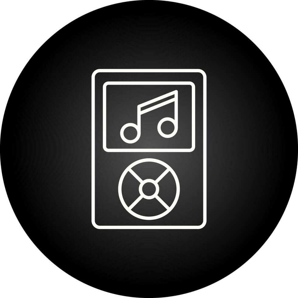 ícone de vetor de player de música