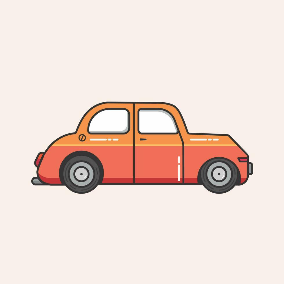 retro carro ícone. vetor ilustração dentro plano estilo.