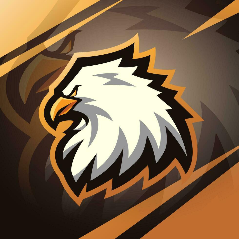 desenho de logotipo do mascote esporte águia vetor