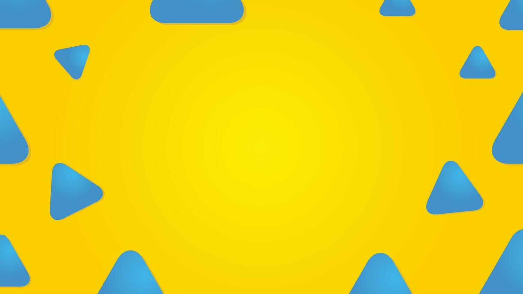 azul triângulos em amarelo vetor