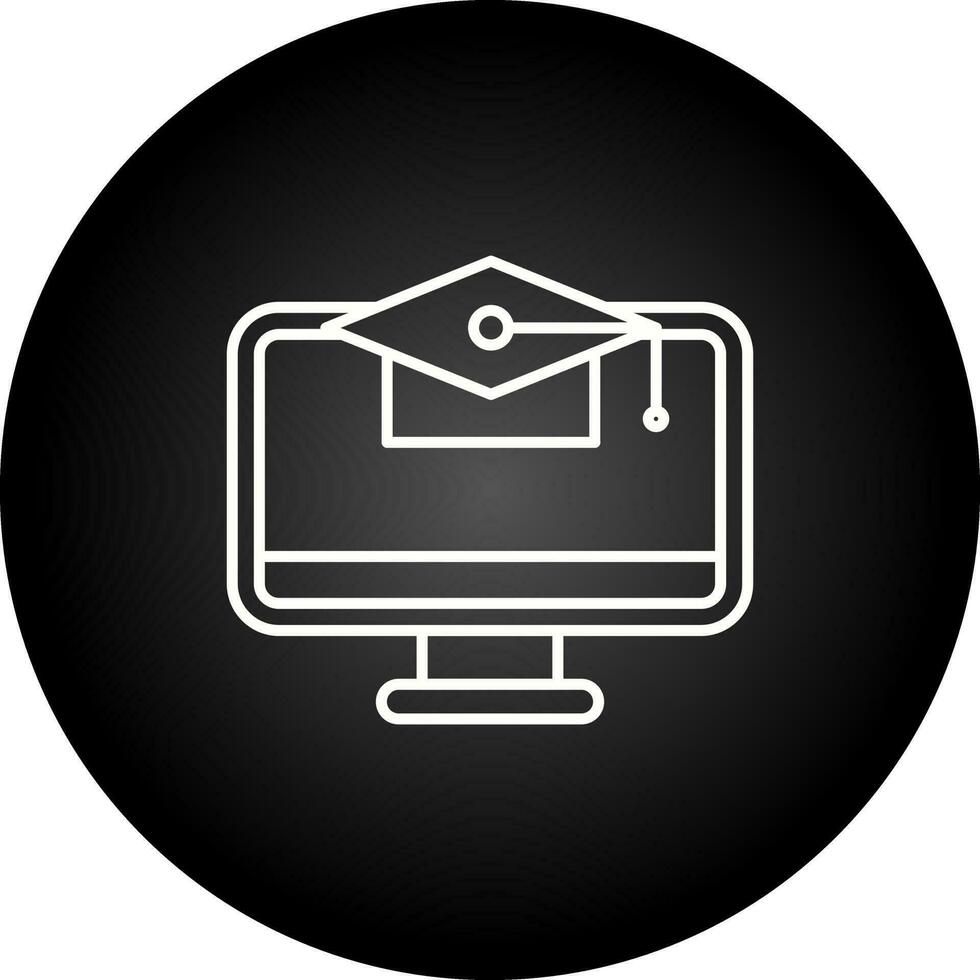ícone de vetor de educação online