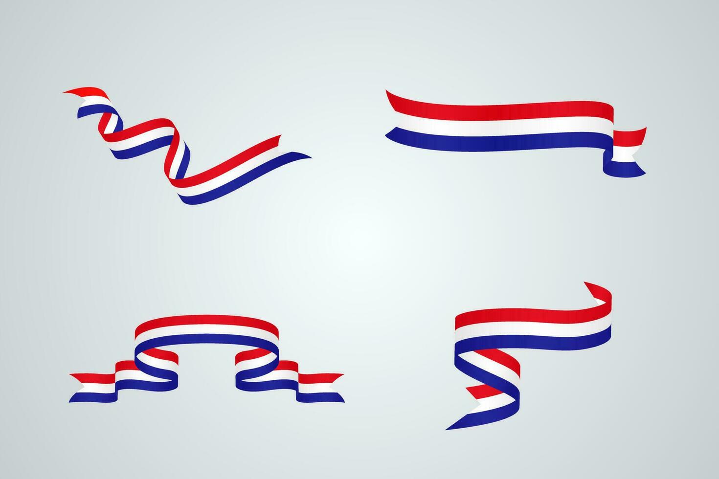 conjunto do bandeira fita com paleta cores do Croácia para independência dia celebração decoração vetor