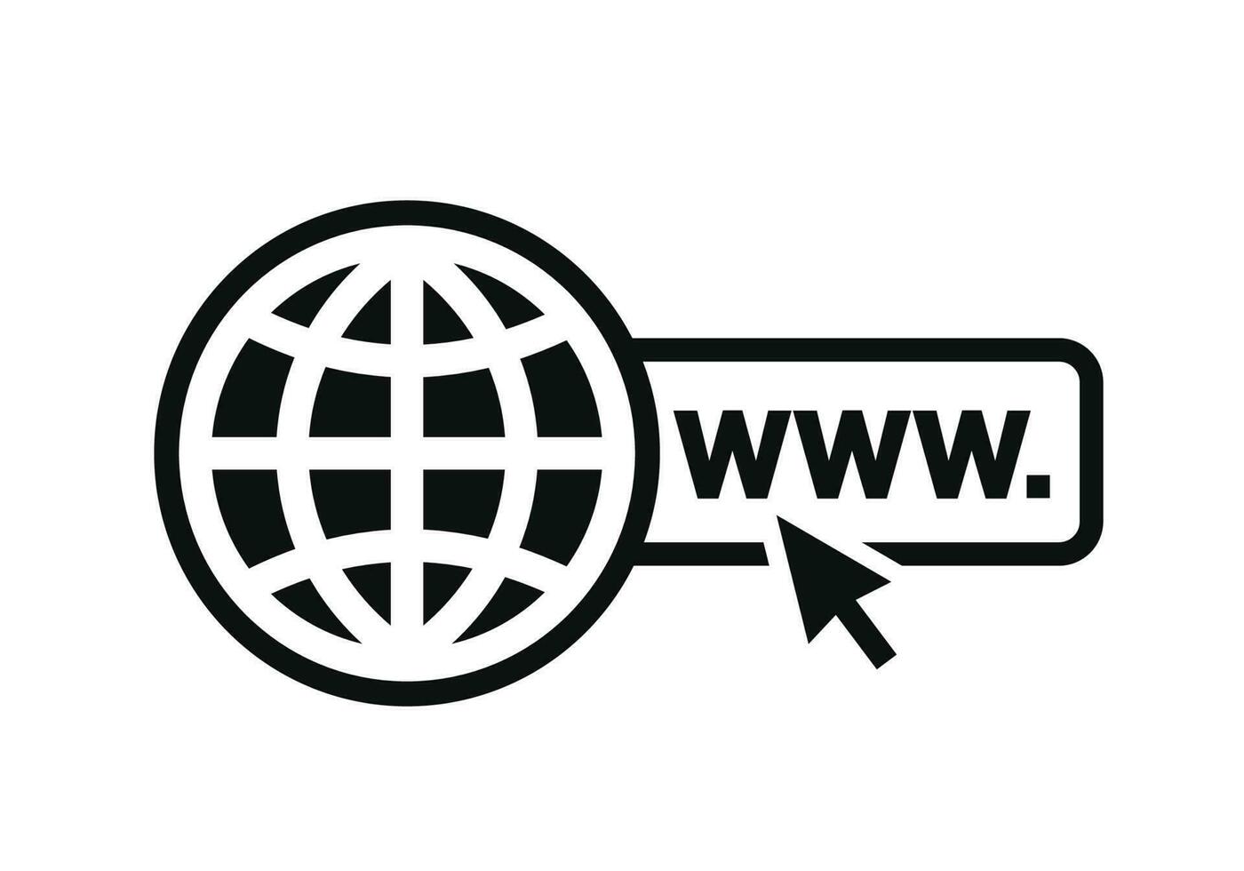 local na rede Internet ícone símbolo isolado em branco fundo vetor