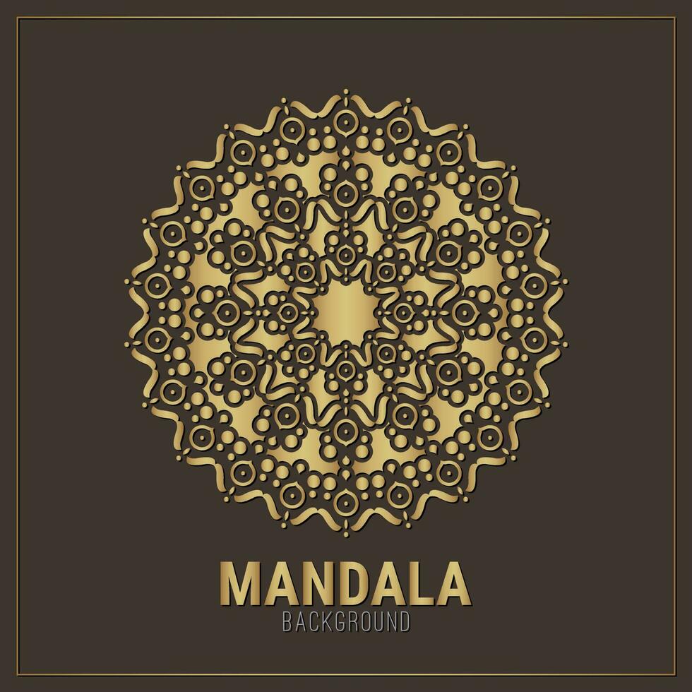 modelo de design de fundo de mandala de luxo vetor