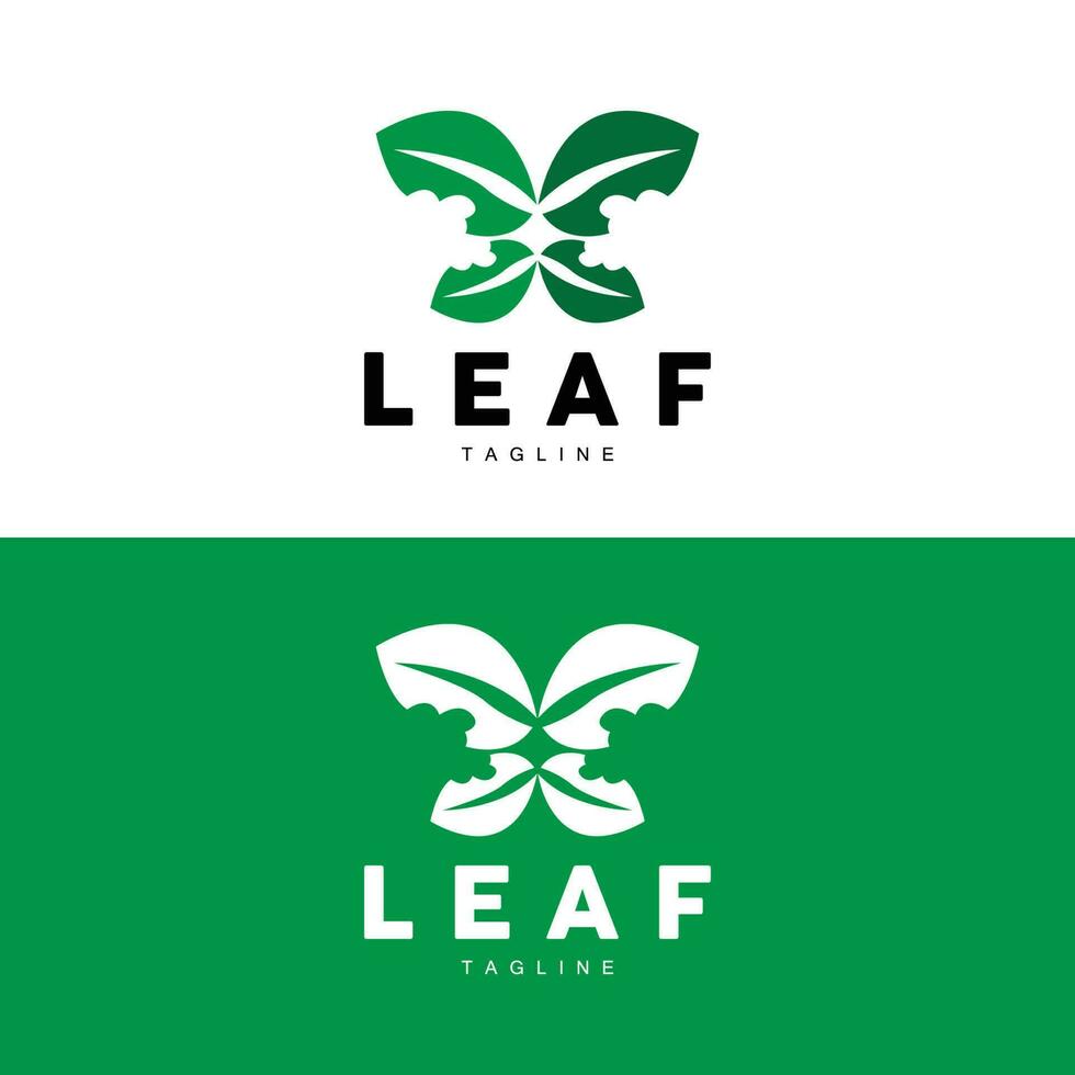 verde folha logotipo, ecologia natural plantar vetor, natureza projeto, ilustração modelo ícone vetor