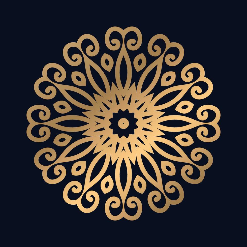 circulou floral volta ornamento. oriental padronizar mandala Projeto vetor