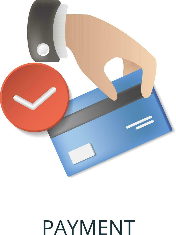 Forma de pagamento ícone. 3d ilustração a partir de bancário coleção. criativo Forma de pagamento 3d ícone para rede projeto, modelos, infográficos e Mais vetor