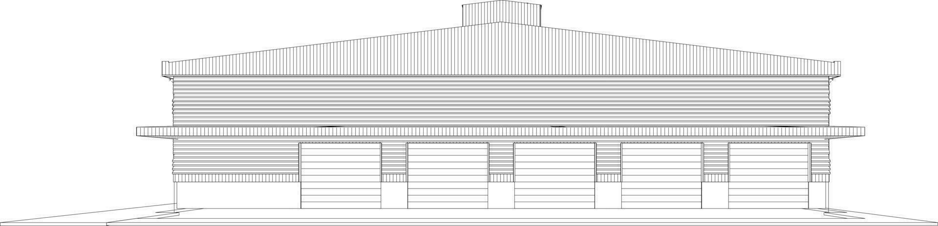 ilustração 3D do projeto de construção vetor