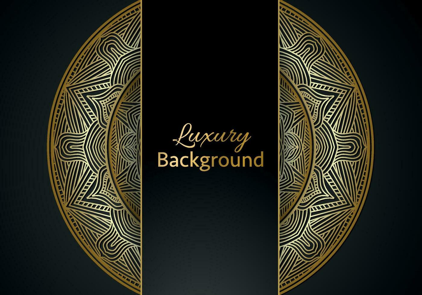 luxo mandala fundo ornamental, arabesco estilo com dourado arabesco padronizar estilo. decorativo mandala enfeite para impressão vetor