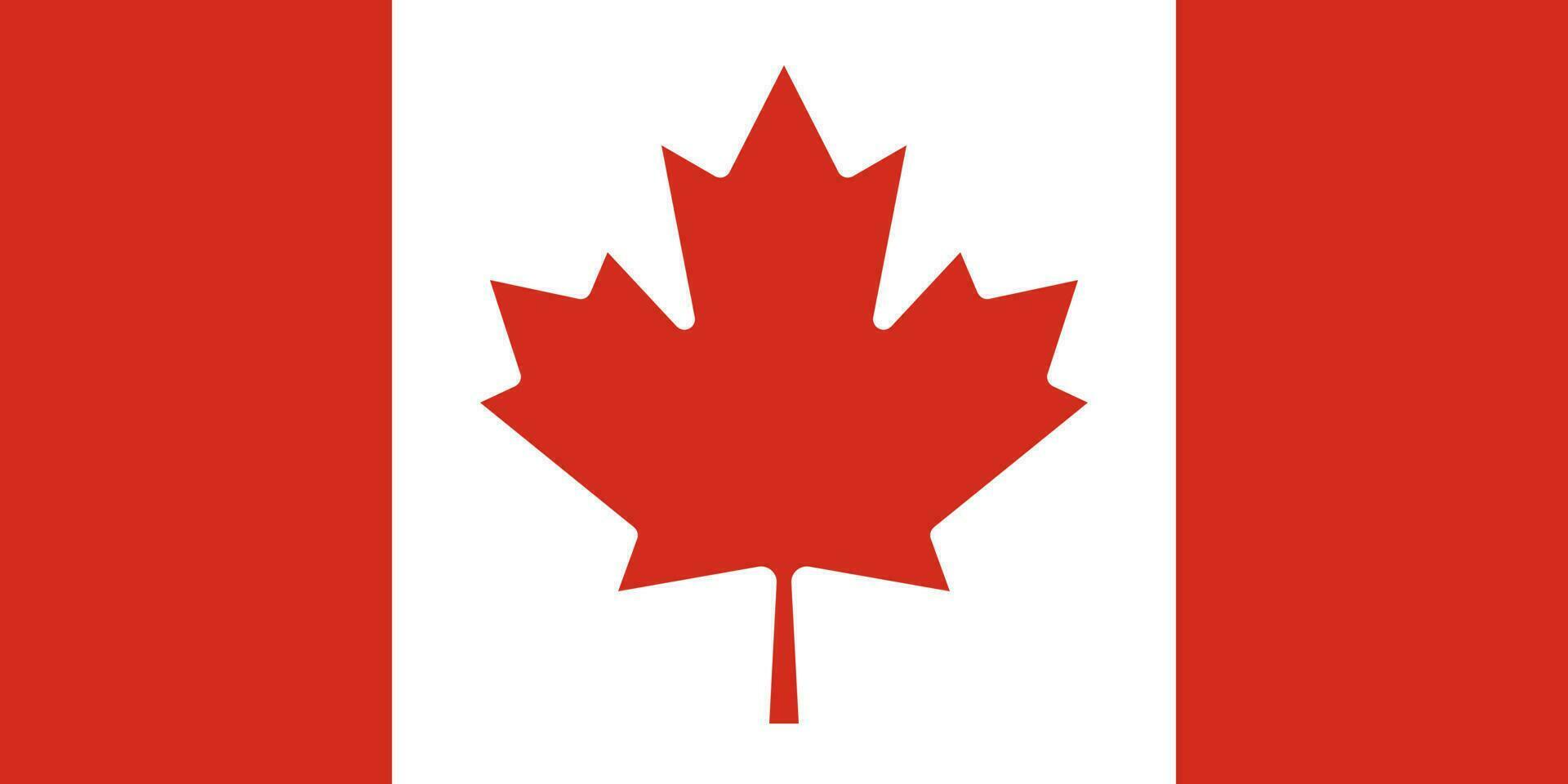 bandeira do Canadá, cores oficiais e proporção. ilustração vetorial. vetor