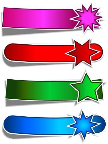 Banners de estrelas vetor