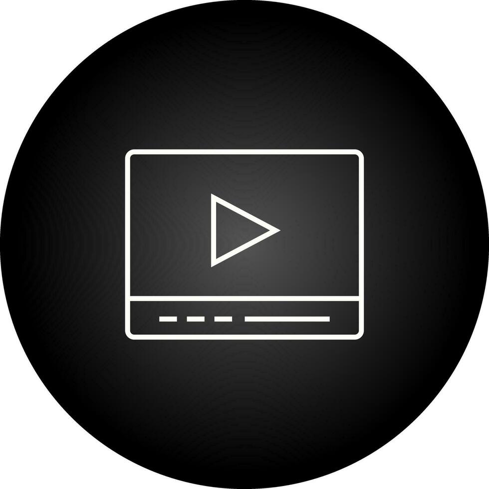 ícone de vetor de player de vídeo