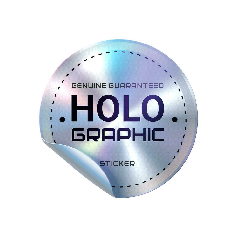 produtos qualidade garantia holograma volta adesivo vetor