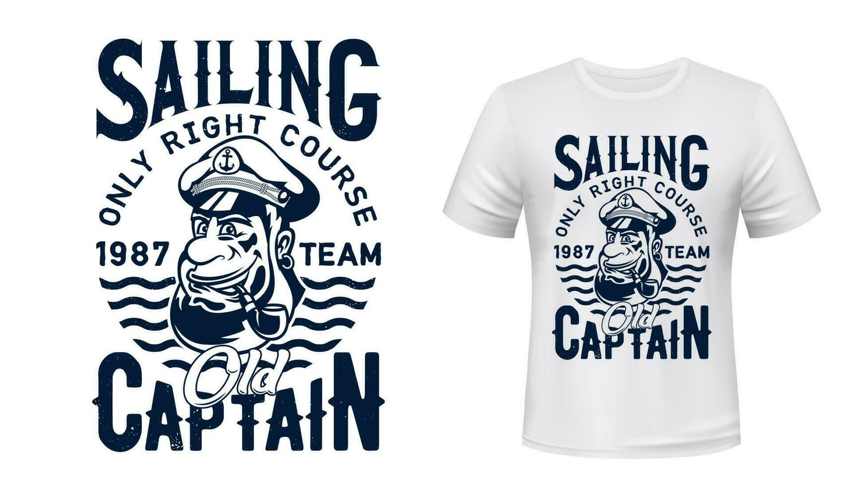 Navegando capitão camiseta vetor impressão brincar