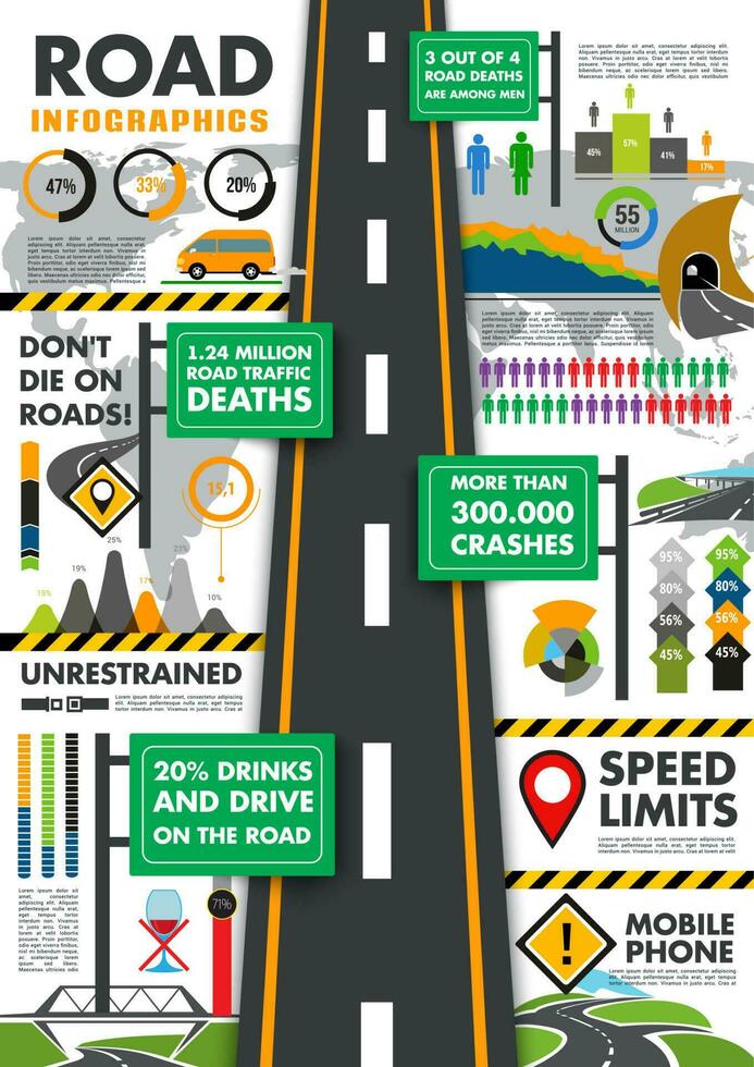 tráfego e transporte vetor infográficos