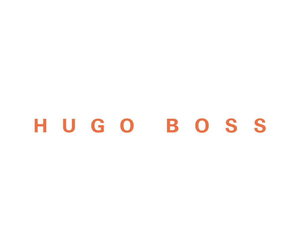 hugo patrão marca roupas símbolo logotipo laranja Projeto roupa esportiva moda vetor ilustração