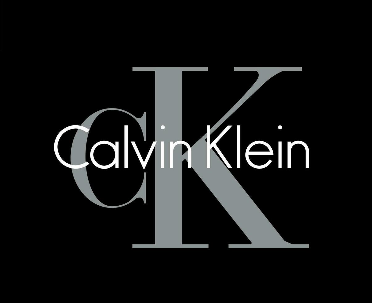 Calvin klein marca roupas moda logotipo símbolo Projeto vetor ilustração com Preto fundo