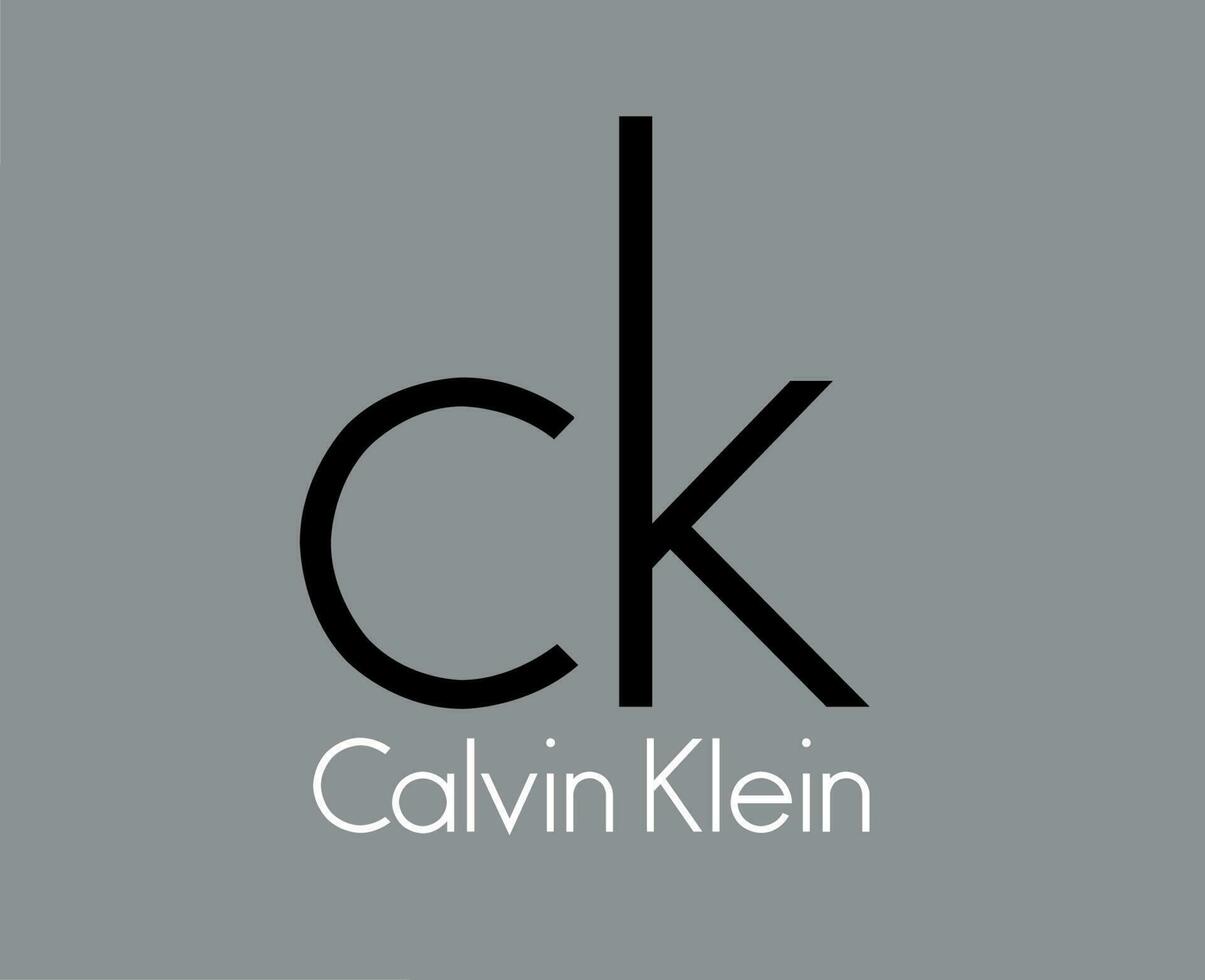 Calvin klein logotipo símbolo marca roupas com nome Projeto moda vetor ilustração com cinzento fundo