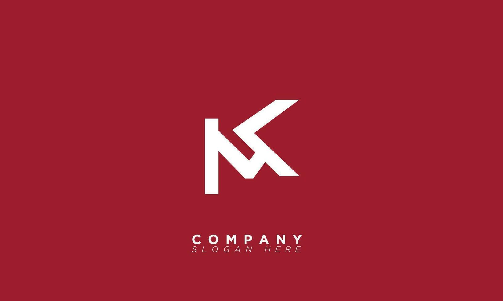 mk letras do alfabeto iniciais monograma logotipo km, m e k vetor