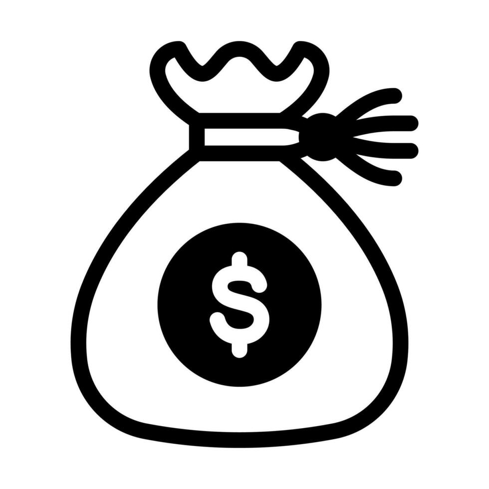 ícone de bolsa de dinheiro vetor