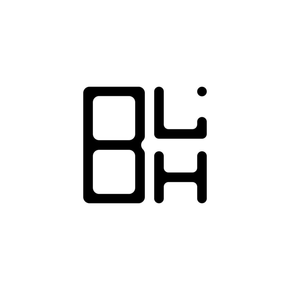 design criativo do logotipo da letra blh com gráfico vetorial, logotipo simples e moderno do blh. vetor