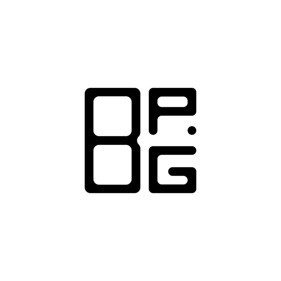 design criativo do logotipo da carta bpg com gráfico vetorial, logotipo simples e moderno do bpg. vetor