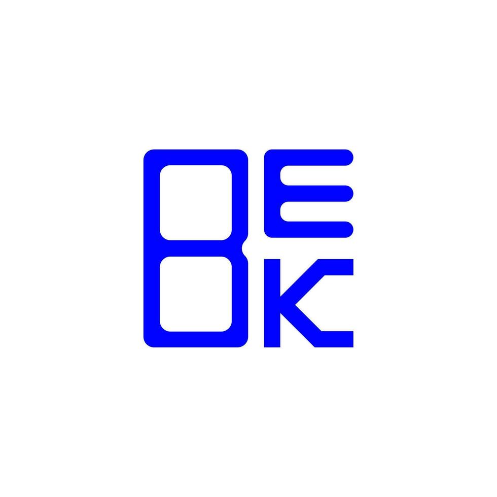 design criativo do logotipo da carta bek com gráfico vetorial, logotipo simples e moderno do bek. vetor