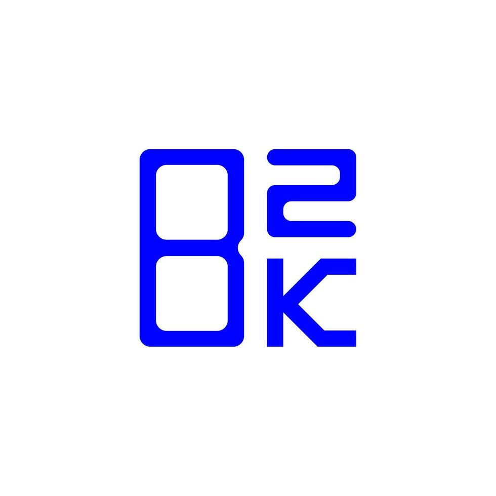design criativo do logotipo da carta bzk com gráfico vetorial, logotipo simples e moderno do bzk. vetor