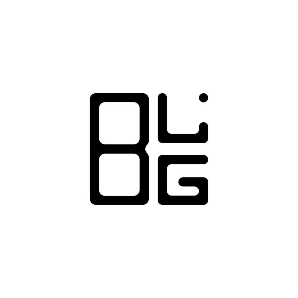 design criativo do logotipo da letra blg com gráfico vetorial, logotipo simples e moderno do blg. vetor