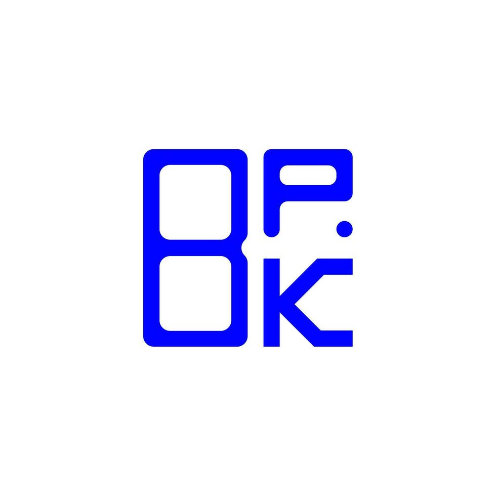 design criativo do logotipo da carta bpk com gráfico vetorial, logotipo simples e moderno do bpk. vetor