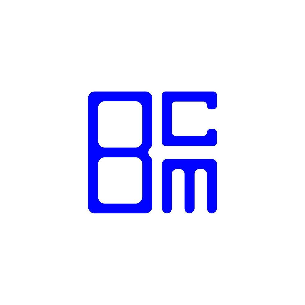 design criativo do logotipo da letra bcm com gráfico vetorial, logotipo simples e moderno do bcm. vetor