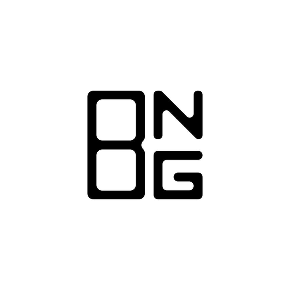 design criativo do logotipo da letra bng com gráfico vetorial, logotipo simples e moderno do bng. vetor