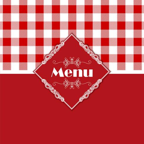 Guingão padrão menu design vetor